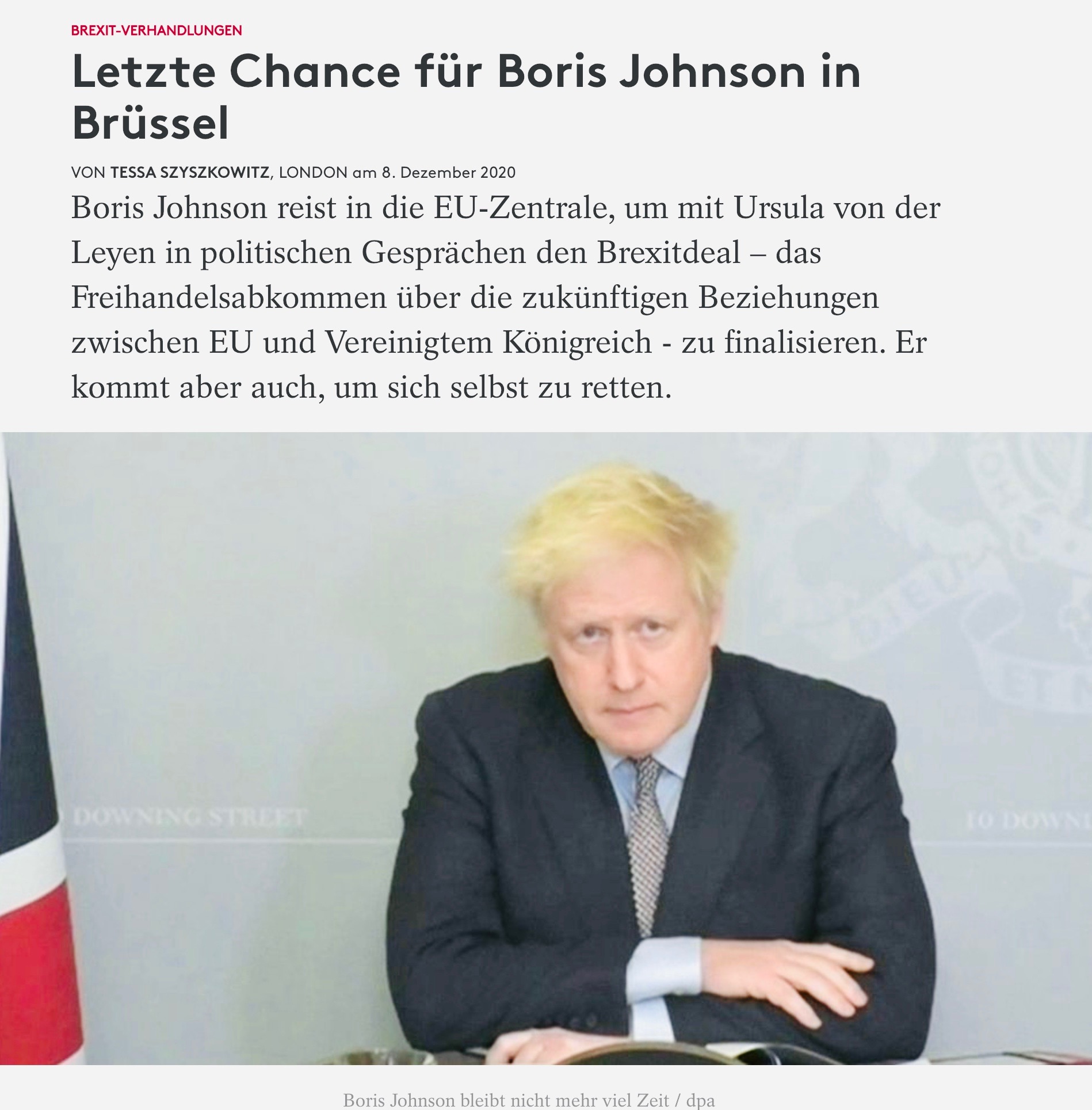 Letzte Chance für Boris Johnson